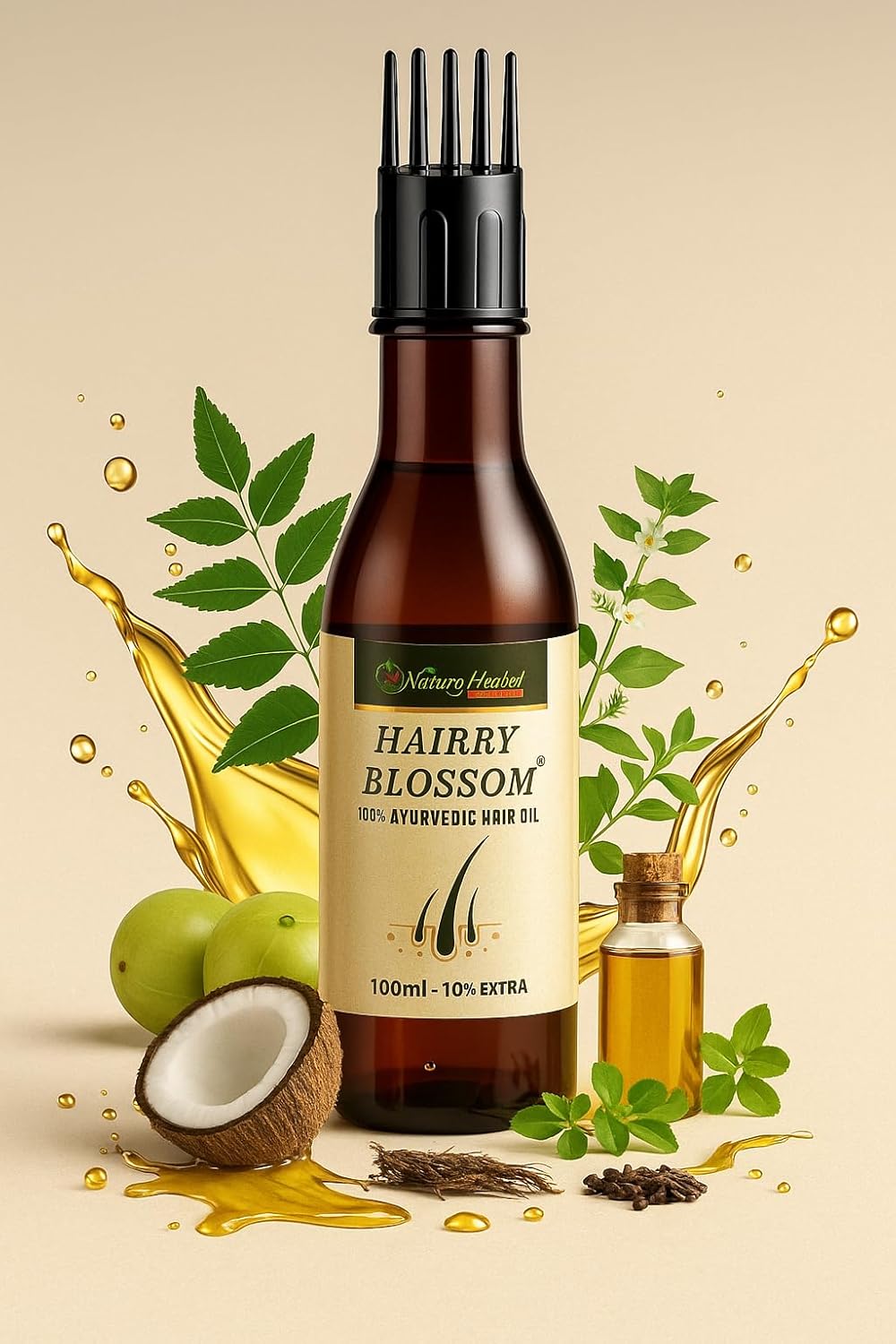 Hairry Blossom Herbal Hair Oil bottle